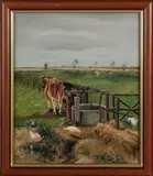 Jan Ouwersloot, Landschap met waterput en vee