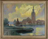 Louis Heijmans, Gezicht op Overschie, Olieverf op linnen