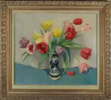 Adrianus Zwart, Delftse vaas met tulpen