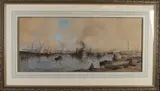 H. Paradies, Haven Pernis, Aquarel op papier