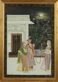 Onduid. gesig., Oosterse figuren voorstelling, Gouache op papier