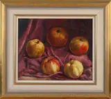 Nitsch, Stilleven met appels, Olieverf op paneel