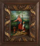 H. Beogoff, Figuren bij waterbron, Olieverf op linnen