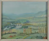F. Storm, Landschap La Roque Zuid Frankrijk, Olieverf op linnen