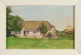 J. Kielstra, Drentse boerderij, Olieverf op paneel