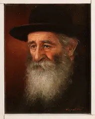 Joodse man met hoed by T.H. Topalski, Olieverf op linnen, offered Jan 2021