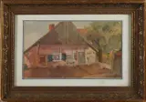 Monogram W.B., Boerderij te Enter, 1933, Aquarel op papier