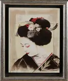 Tony Warrens, Geisha, Olieverf op paneel