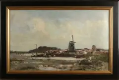 Hollands wintergezicht by David Schulman, Olieverf op linnen, offered Oct 2020