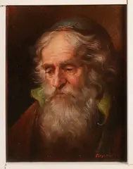 Joodse man met keppeltje by T.H. Topalski, Olieverf op linnen, offered Oct 2020