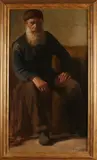 Harry Kuyten, Oude visserman met bontmuts, Olieverf op linnen