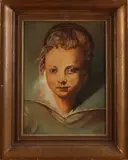 J. M. Piket, Meisjes portret, Olieverf op linnen