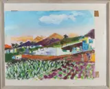 Schiemann, Landschap Lazorotte, Gouache op papier