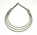 Zilveren collier, 3 rijig.