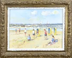Pieter van Noort, Strand, Olieverf op paneel