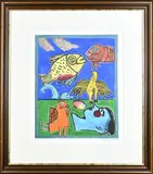 Guilliaume Corneille, Fantasie voorstelling, Lithografie op papier