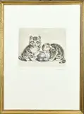 Meta Plückebaum, Naschkatzen, Ets op papier