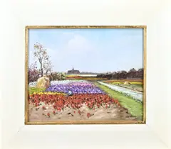 Cor Schaap, Bollenveld, Olieverf op linnen