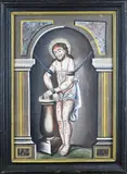 Monogram I.A.Z., Christus in boeien, 1826, Olieverf op linnen