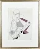 Jaap Hillenius, Abstract, Gemengde techniek op papier