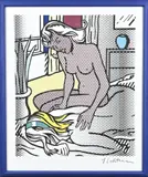 Roy Lichtenstein, Masserende dame, Litho op papier