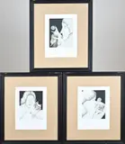 3x Albert Schindehütte, Triptichon, 3x Lithografie Albert Schindelhütte, 1975