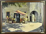 G. Staal, Stadsgezicht Monaco, Olieverf op linnen