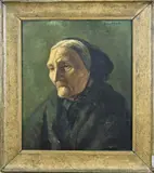 Gerard Krol, Portret van boeren vrouw, Olieverf op linnen