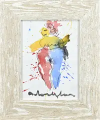 Dame. by Anton Heyboer, Plakaatverf op papier, offered Apr 2025