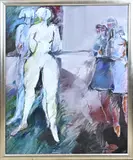 Ad v.d. Brink, Moderne compositie, Acryl op linnen