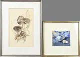 2x A. Middelhoek, 2x Stilleven, Twee aquarellen van A