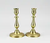2x Bronzen kandelaar, H20 cm.