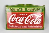 Oud emaille Coca Cola reclamebord, Coca Cola