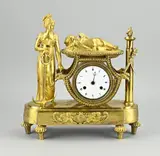 Vergulde Franse Directoire pendule, 1800