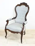 Louis Philippe by Louis Philippe mahoniehouten voltaire met goede stoffering, offered Apr 2025