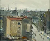 Roland Ladwig, "Schering II", 1974, Öl auf Leinwand