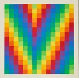 Richard Paul Lohse, Ohne Titel, 1973, Farbserigrafie auf leichtem Karton
