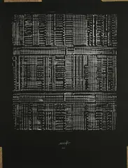 Heinz Mack, Kleine Mathematik - Spiegelstruktur, 1972, Farbserigrafie auf leichtem Karton
