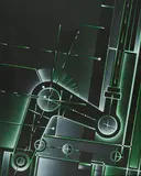 Michael Mattern, "Analyse XLVII = XX/7", 1994, Sprühfarbe auf Leinwand