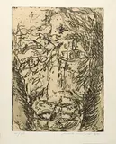 Marwan, Kopf, 1985, Radierung auf Büttenkarton