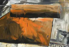Albert Oehlen, Teppich, 1982, Öl und Lack auf Leinwand