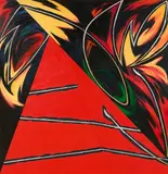 Sarah Anne Canright, "Uriel", 1985, Öl auf fünf zusammengesetzten Leinwänden