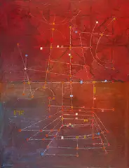 Will Faber, "Despertar en el rojo PT", 1968, Öl auf Leinwand