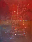 Will Faber, "Despertar en el rojo PT", 1968, Öl auf Leinwand