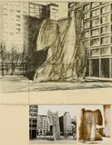 Christo, Wrapped Sylvette, Project for Washington Square Village, New York, offset lithograph in colors with photocollage