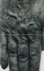 John Coplans, Self Portrait (Hand, two panels, vertical), 1988, Gelatinesilberabzug. Auf Karton aufgezogen