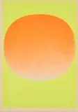 Rupprecht Geiger, Variation Runde Farbe V / Orange auf Gelb, 1968, Farbserigrafie auf Karton