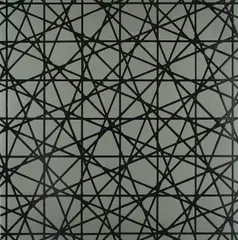 François Morellet, Ohne Titel, 1970, Farbserigrafie mit Metallprägung auf Karton