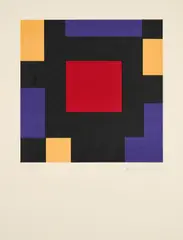 Johannes Itten, Ohne Titel, 1962, Farblithografie auf Velin