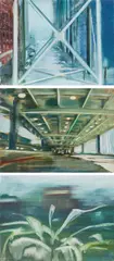 Matthias Meyer, "Phuket" / "Chicago I" / "Chicago II", 2000 bzw. 2002, Jeweils: Öl auf Leinwand
